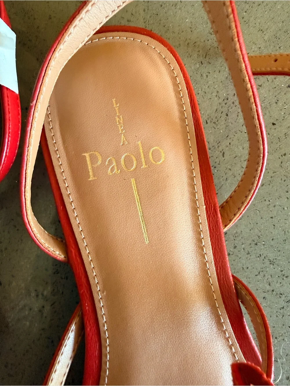 Paolo Lucia True Red Nappa Floral Leather Ankle-Strap Sandals New in box 8
